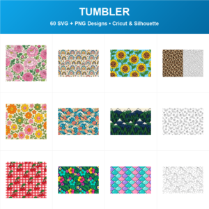 Cute Tumbler SVG bundle included in the Mega Bundle