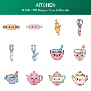 Cute Kitchen SVG bundle included in the Mega Bundle