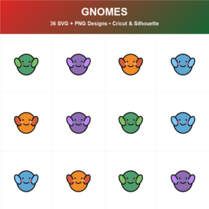 Cute Gnomes SVG bundle included in the Mega Bundle