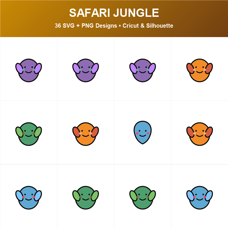 Cute Safari Jungle SVG bundle preview