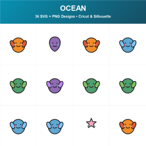 Cute Ocean SVG bundle included in the Mega Bundle