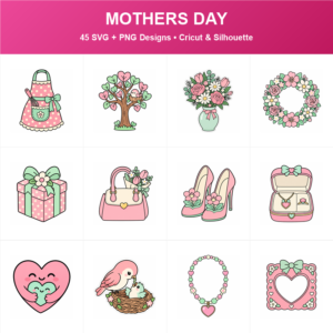 Cute Mothers Day SVG bundle included in the Mega Bundle