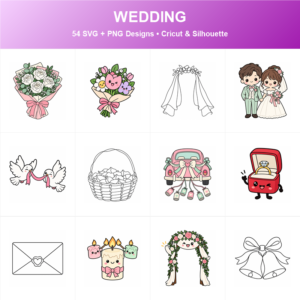 Cute Wedding SVG bundle included in the Mega Bundle