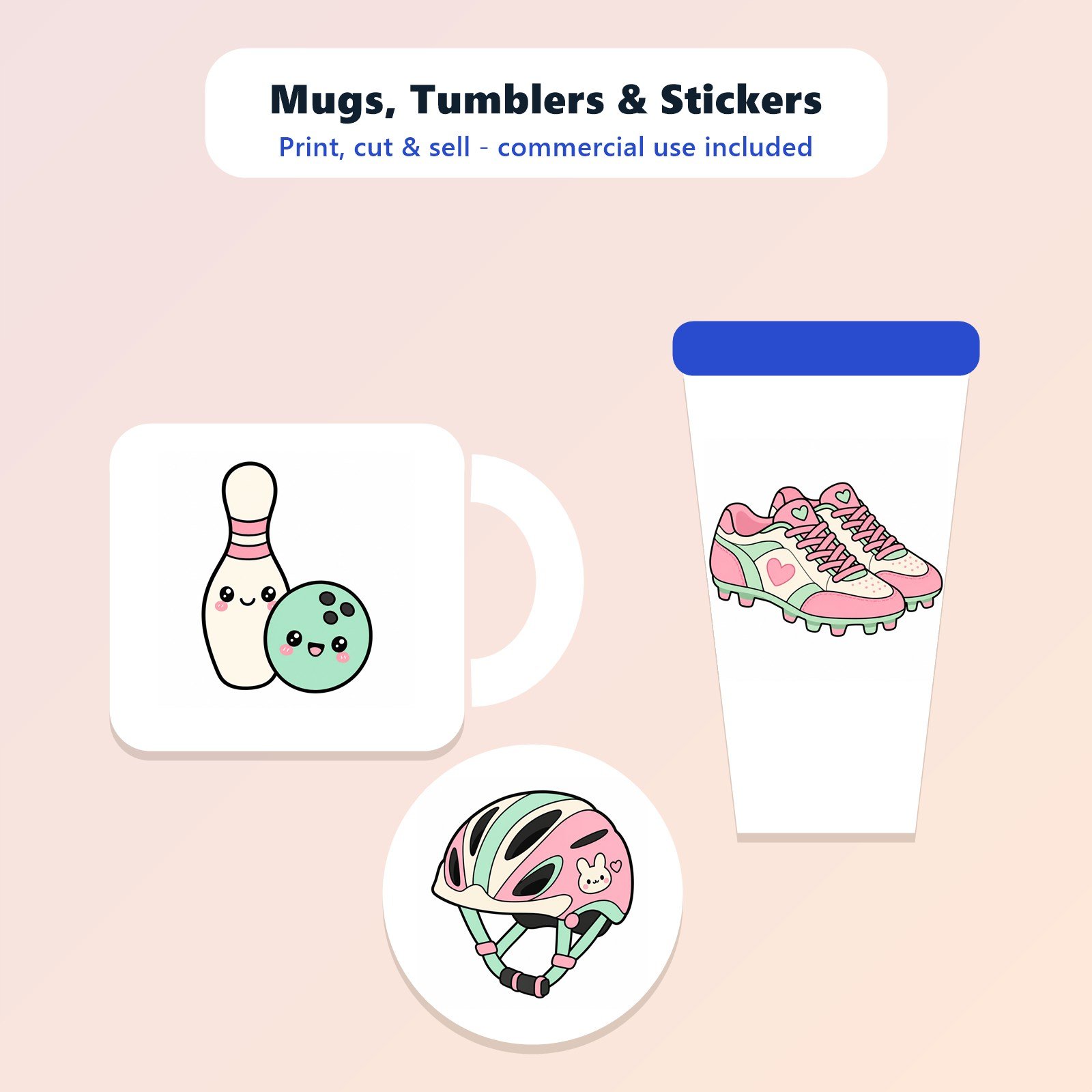 Cute Sports Gym SVG Bundle - 30 Designs | SVG PNG DXF for Cricut - Image 3
