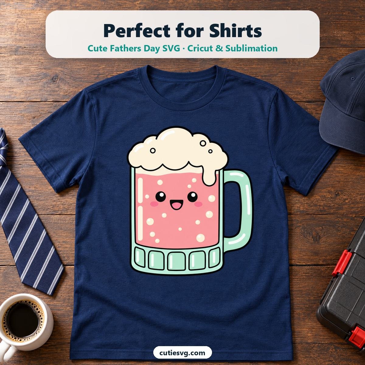 Cute Fathers Day SVG on a t-shirt