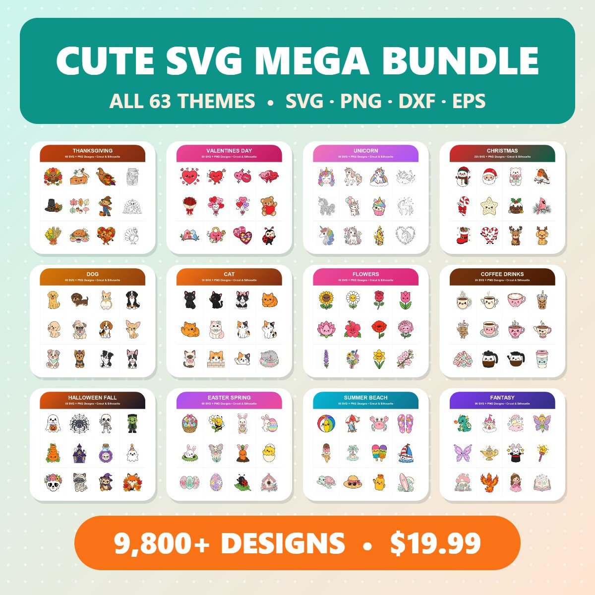 CutieSVG Mega Bundle, all theme packs